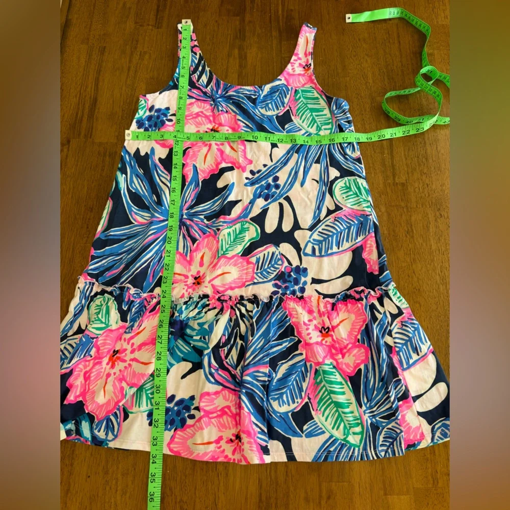 Lilly Pulitzer Skyelar Tank Dress SZ S High Tide Navy Sugar Mambo